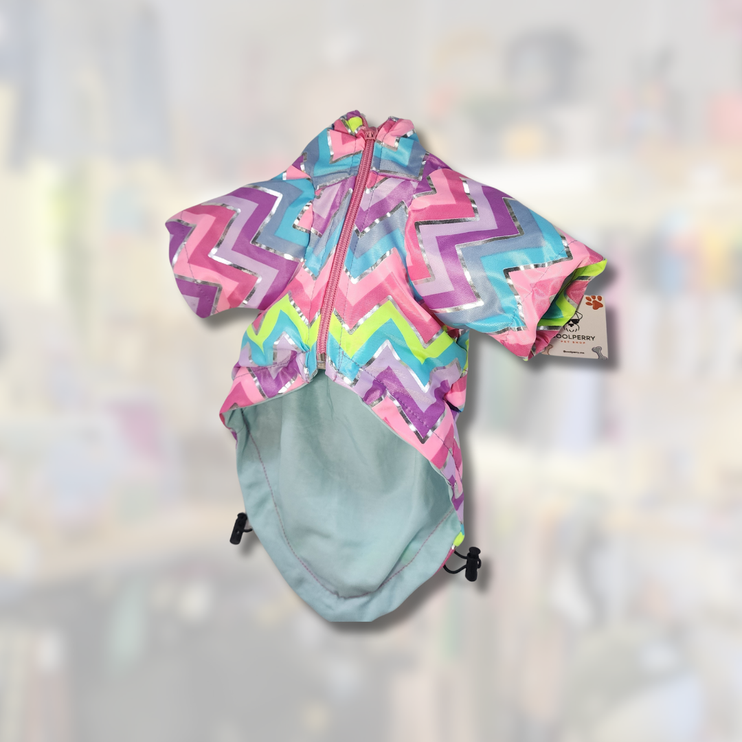 Chamarra Repelente Grecas Colores para Perrito