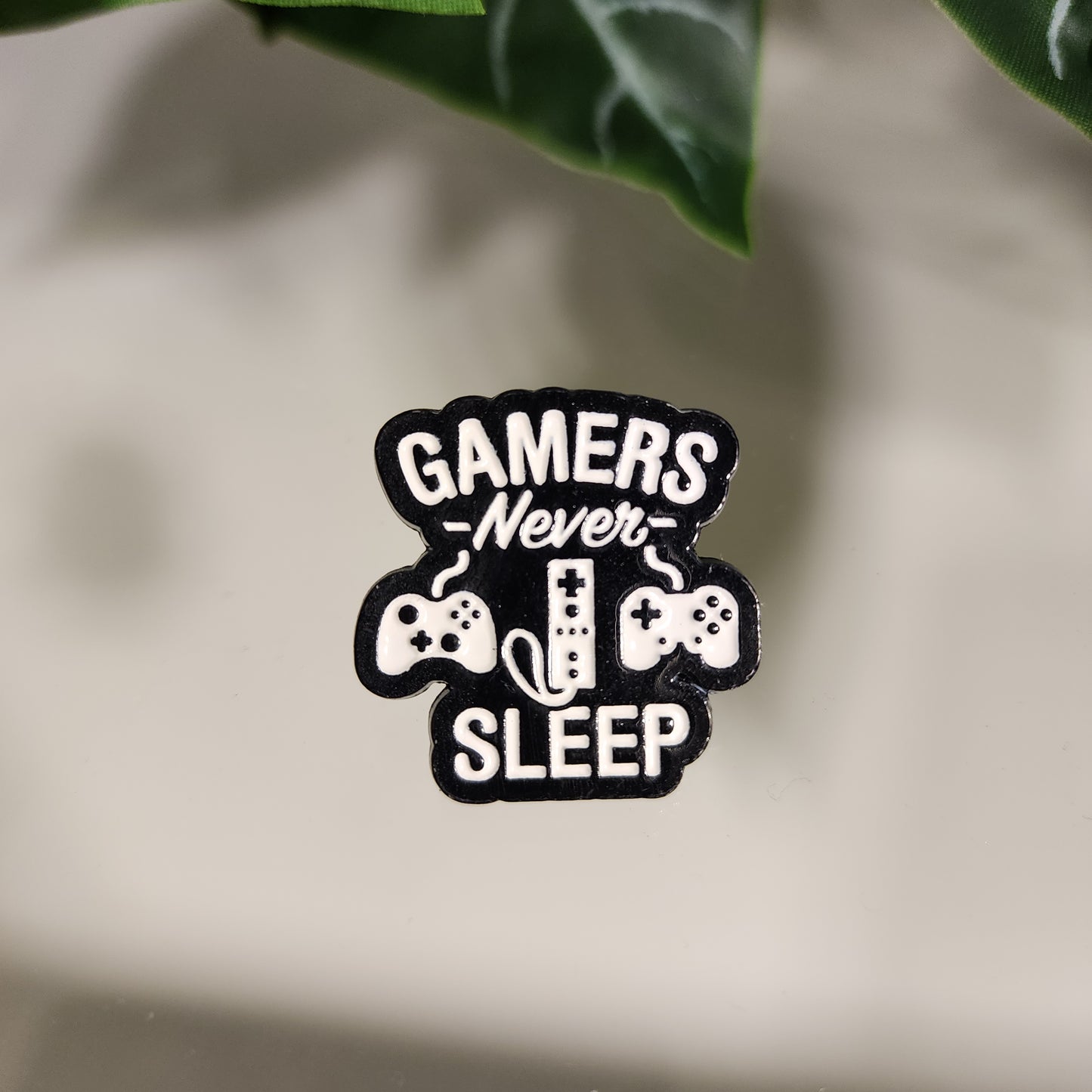 Pin Gamers Never Sleeps