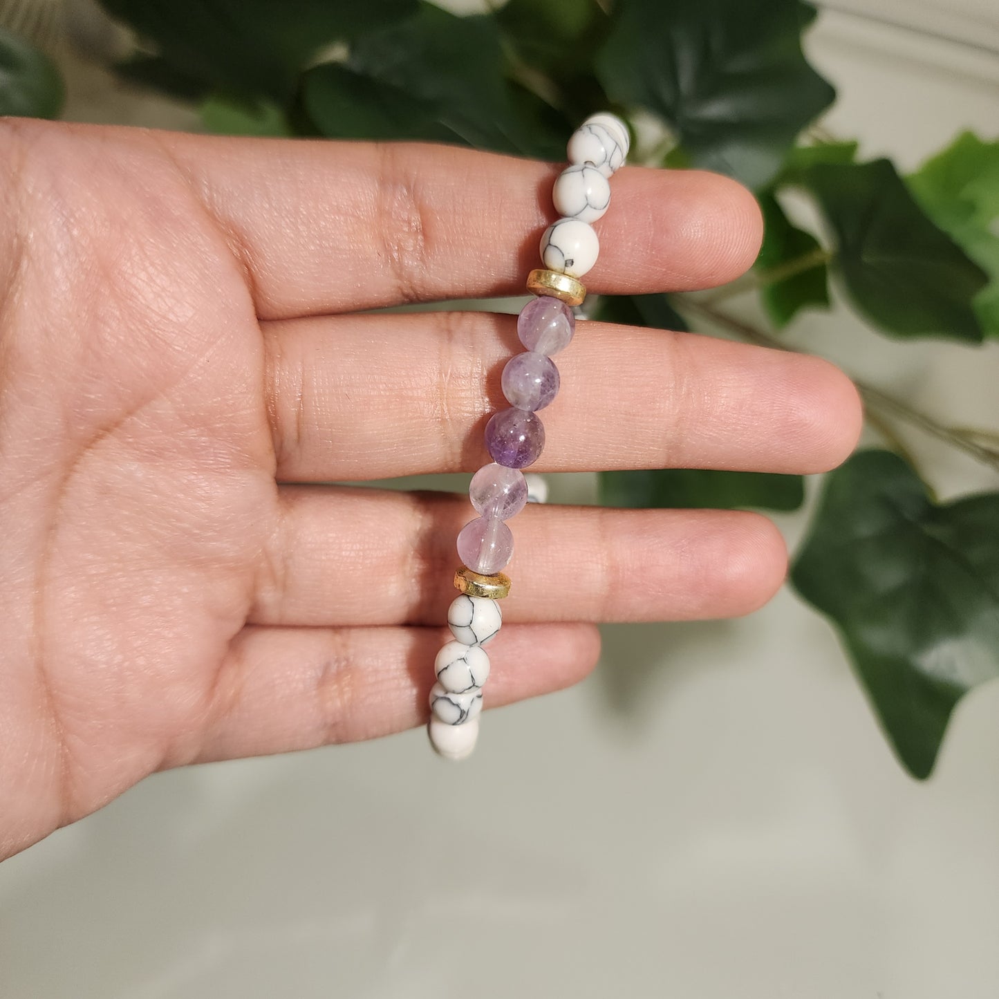 Pulsera Amatista y Howlita