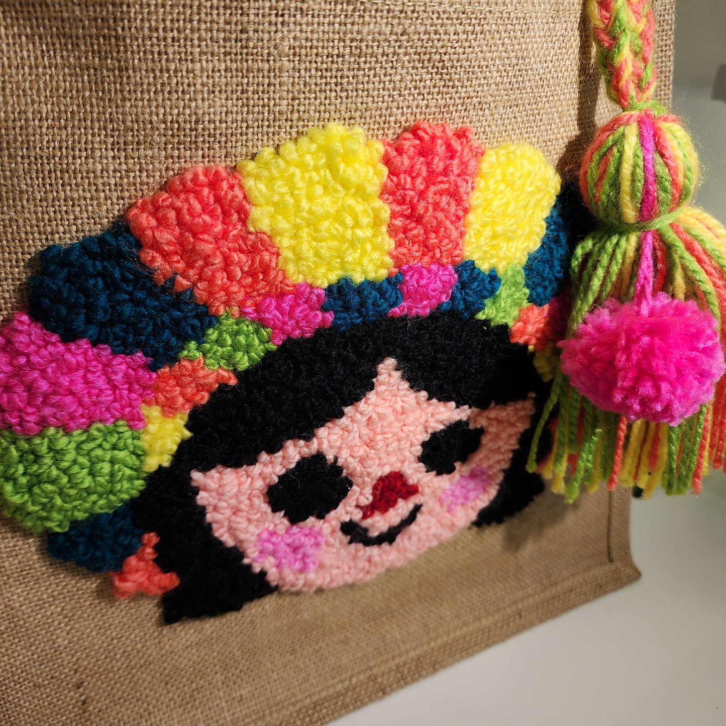 Bolsa De Yute Con Bordado de Lele