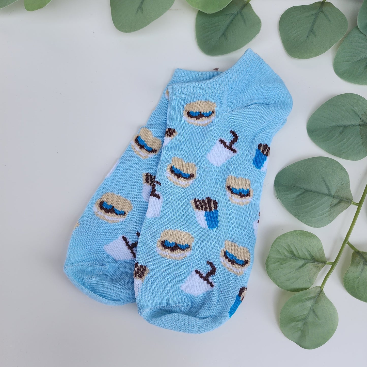 Calcetas cortas “Desayuno feliz” 🥐☕