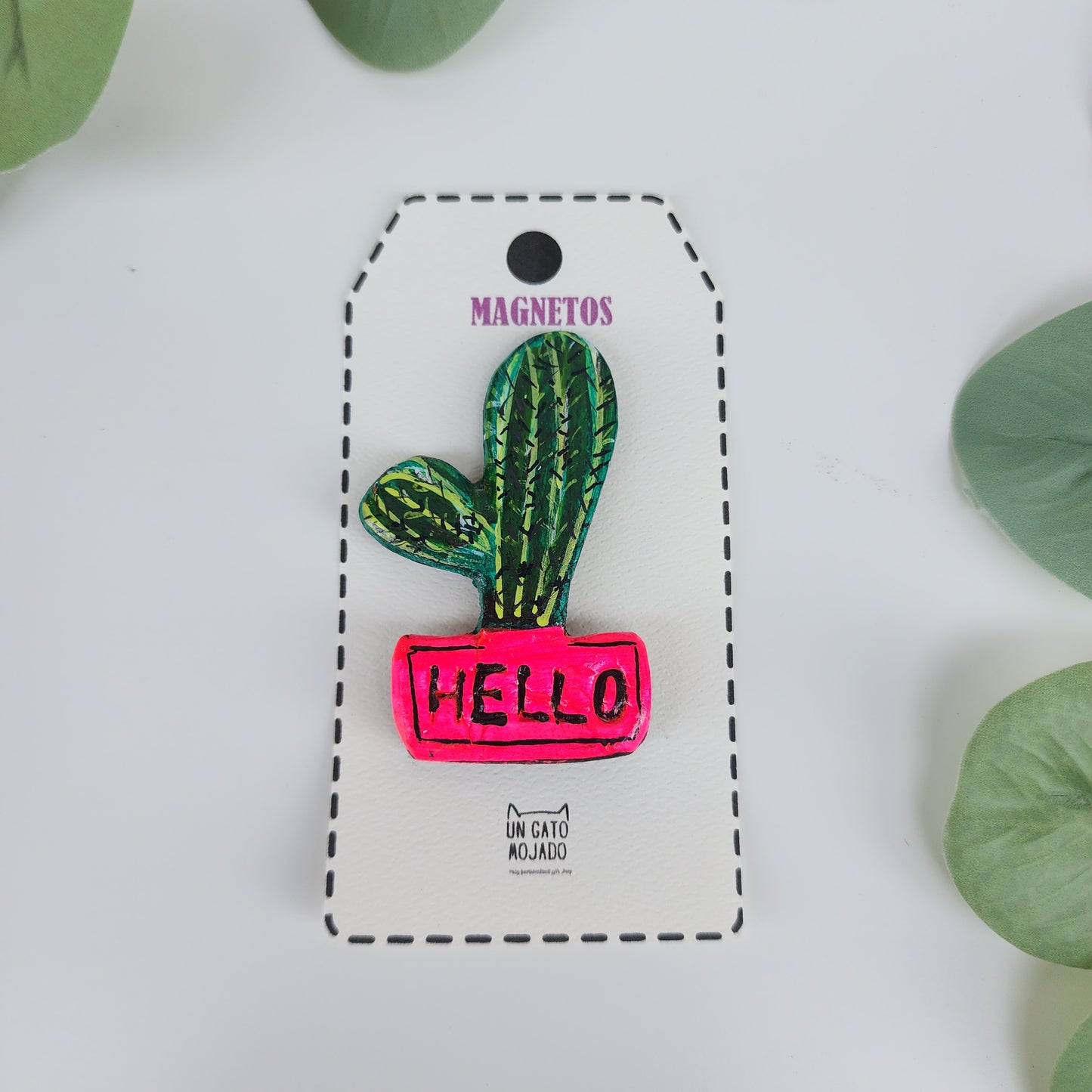 Imán Cactus Hello