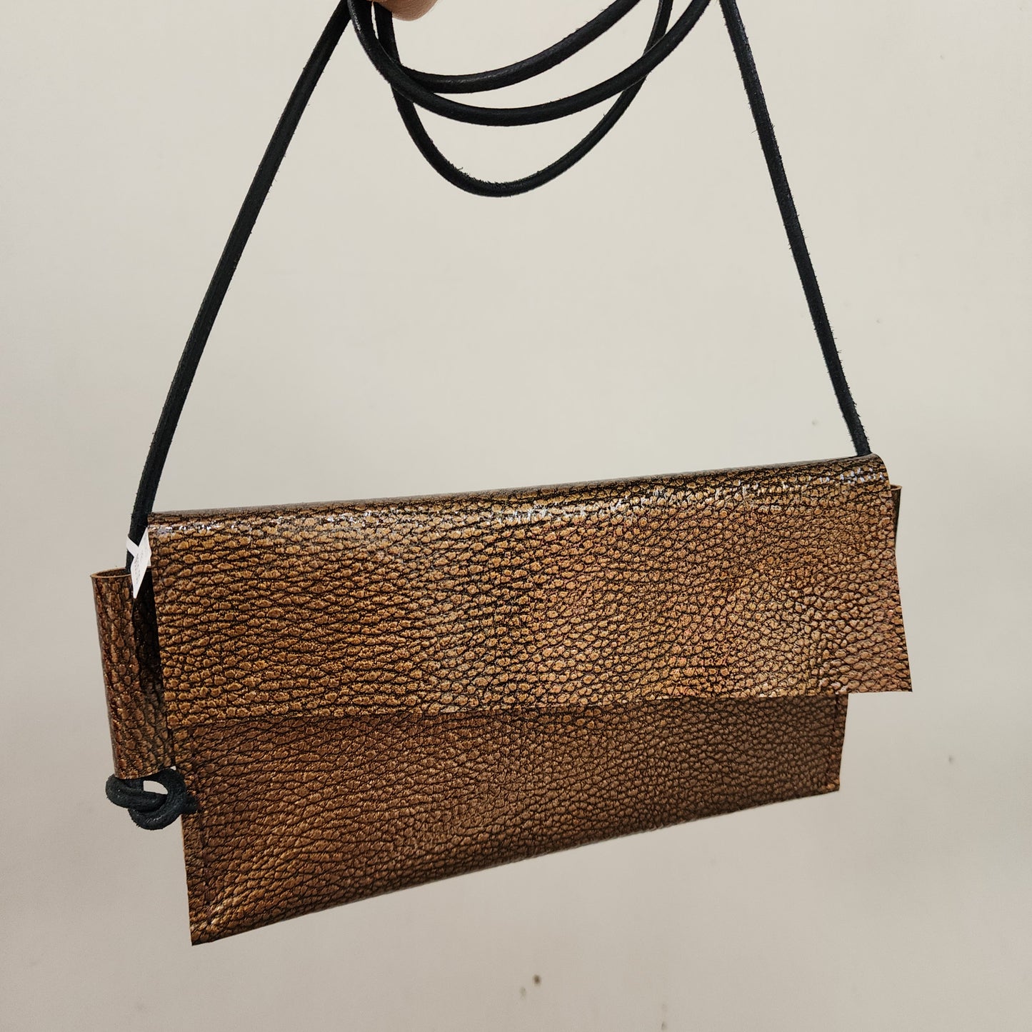 Crossbody de Piel Cafe Charol