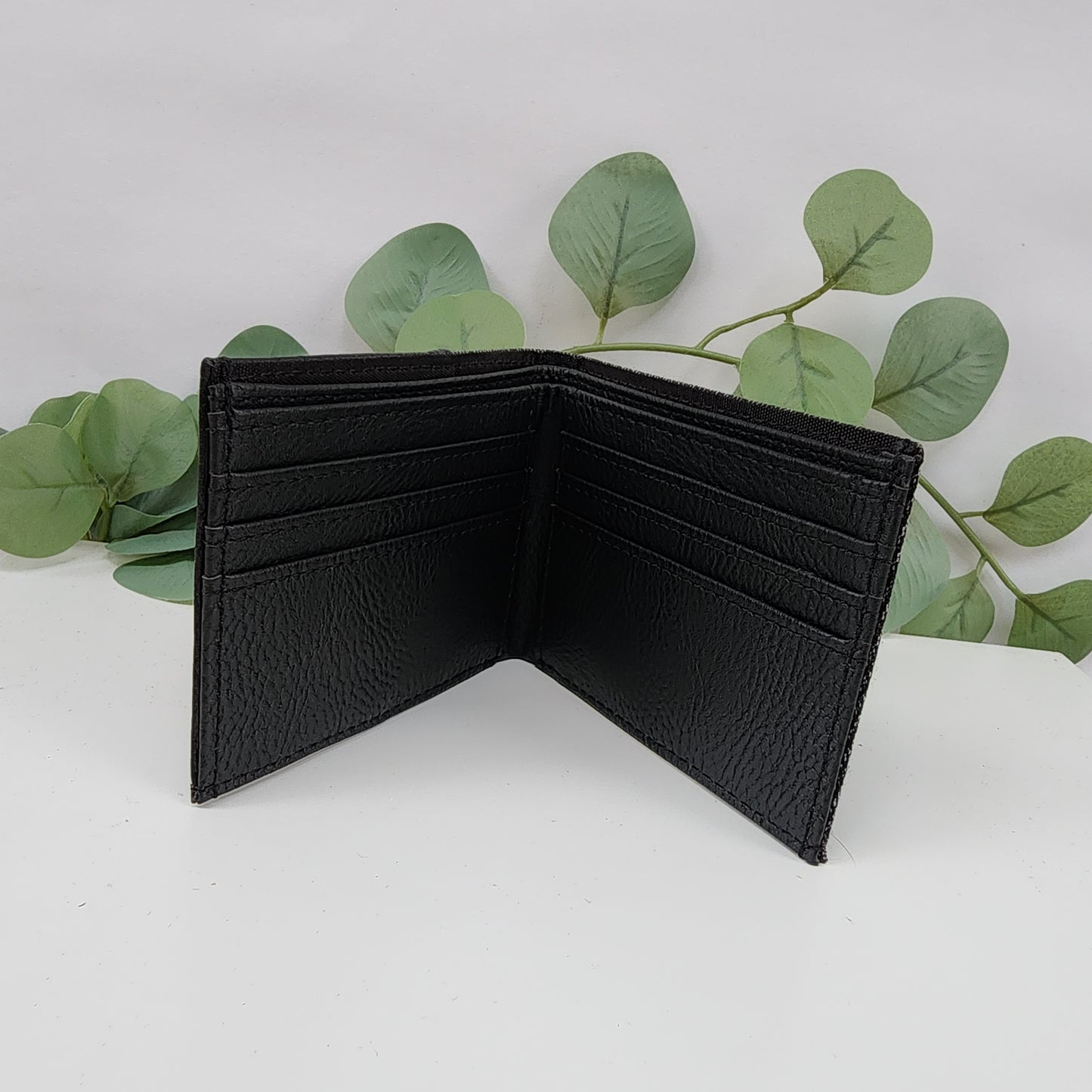 Cartera Horizontal Jaspeado Negro y Blanco