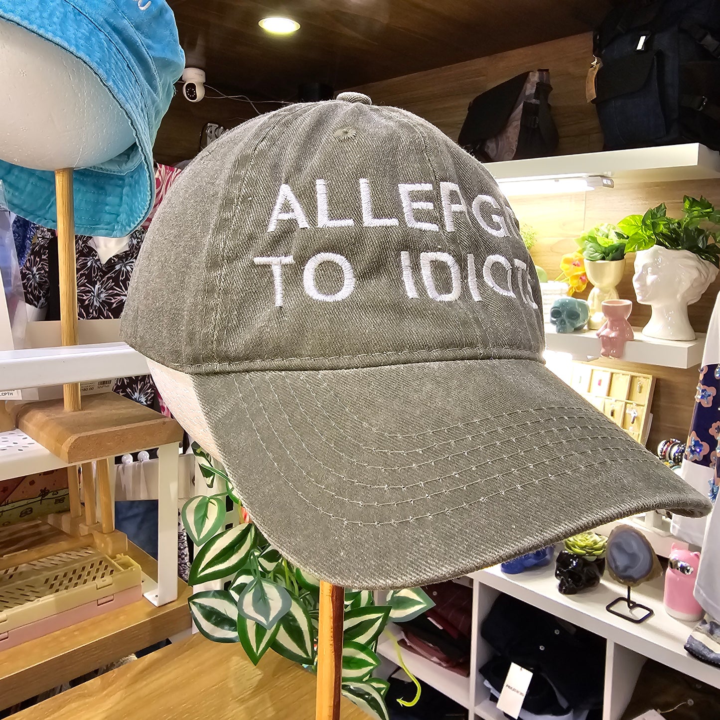 Gorra Allergic To Idiots Verde