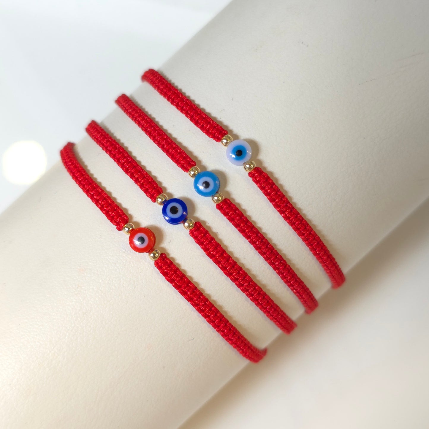 Pulsera Hilo Rojo tejida con Ojo