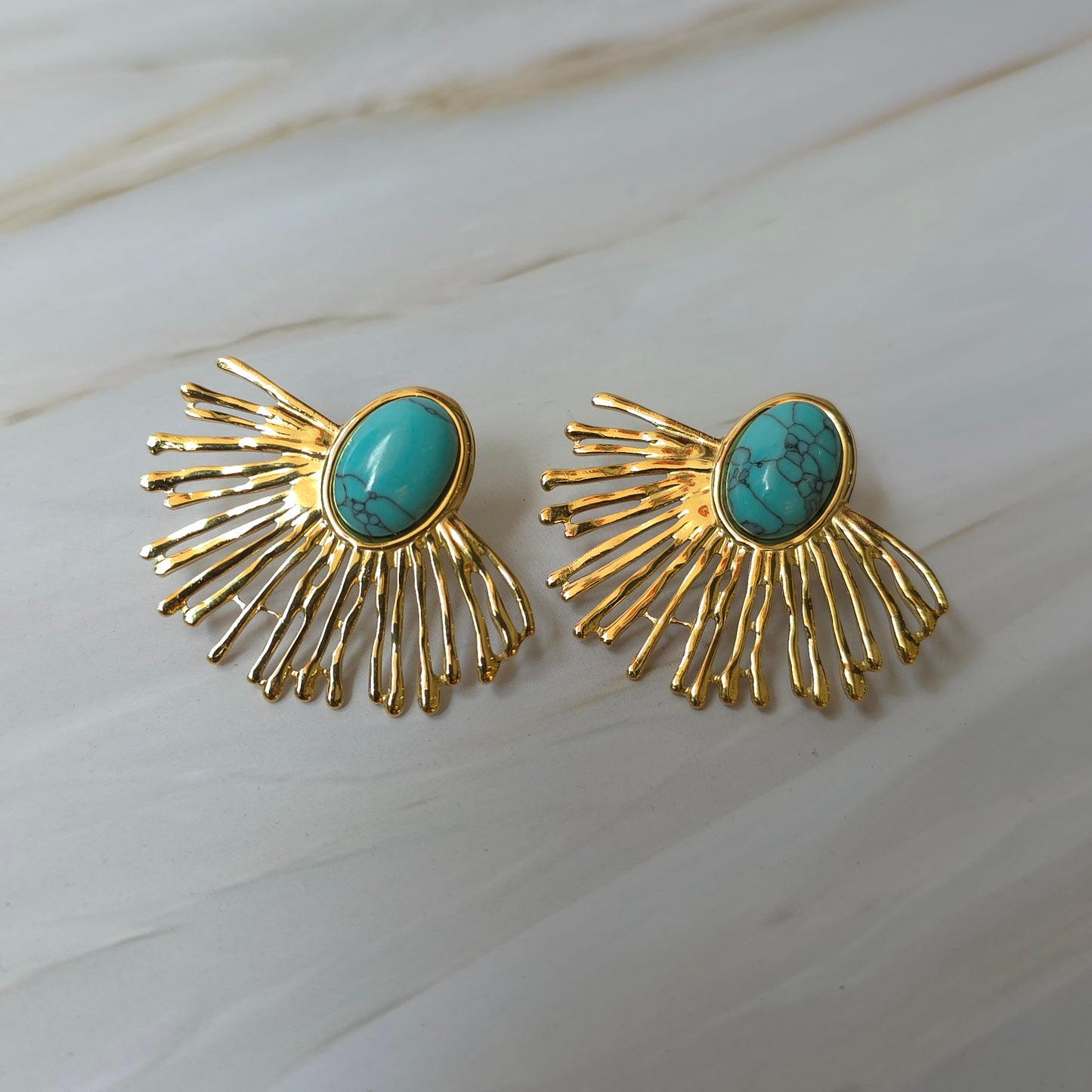 Aretes Azules Lineas