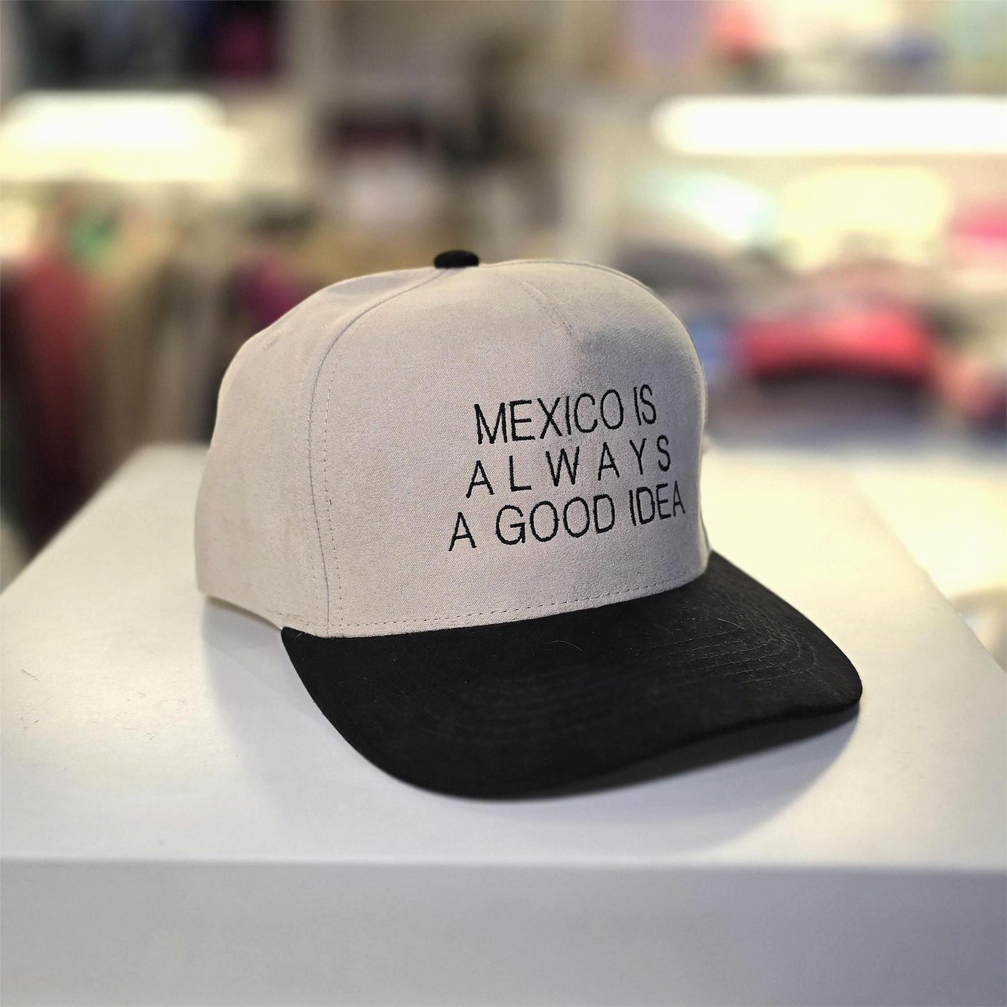 Gorra de gamuza "Mexico is always a good idea"