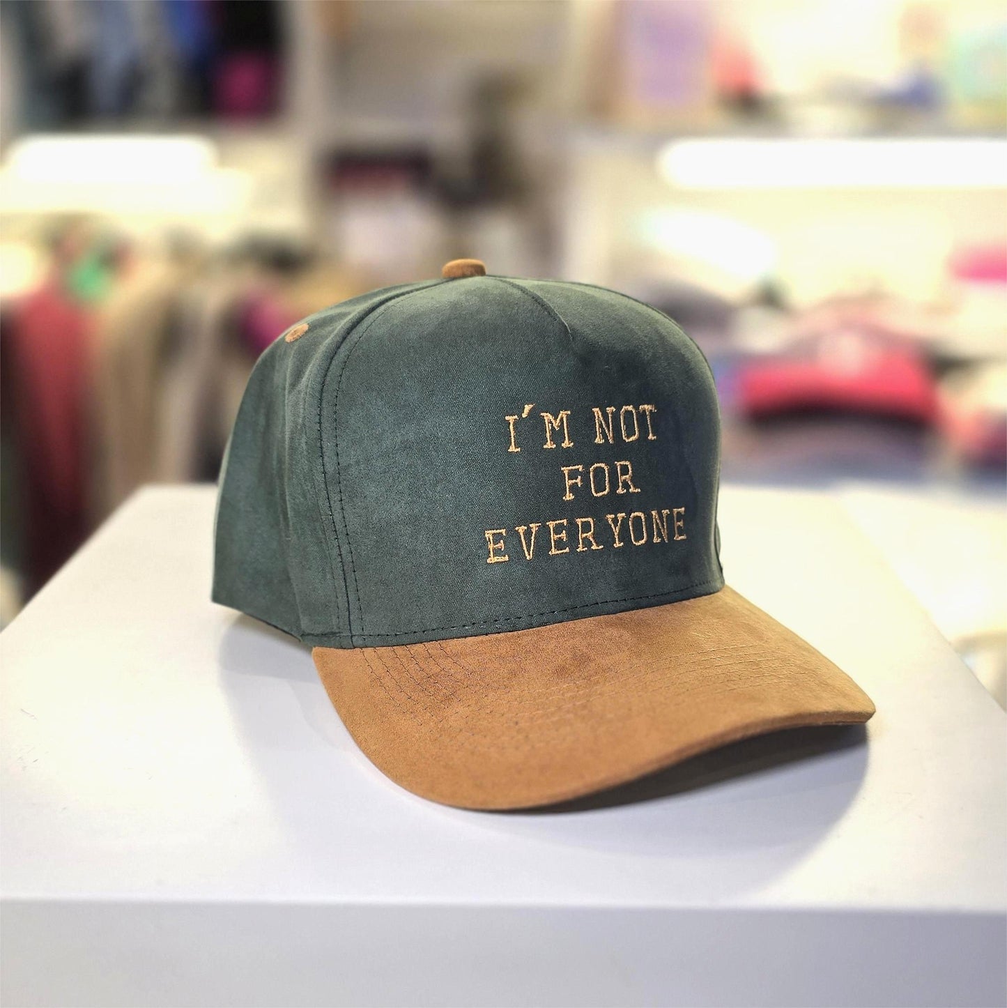 Gorra de gamuza "I´m Not For Everyone"