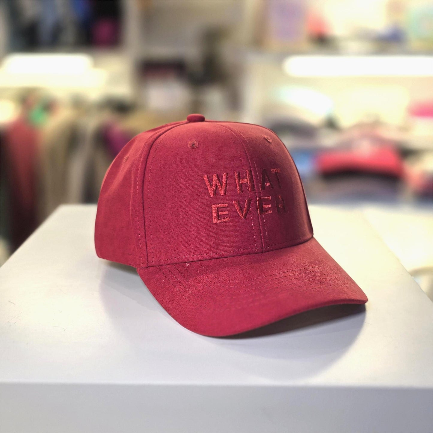 Gorra de gamuza "What Ever"