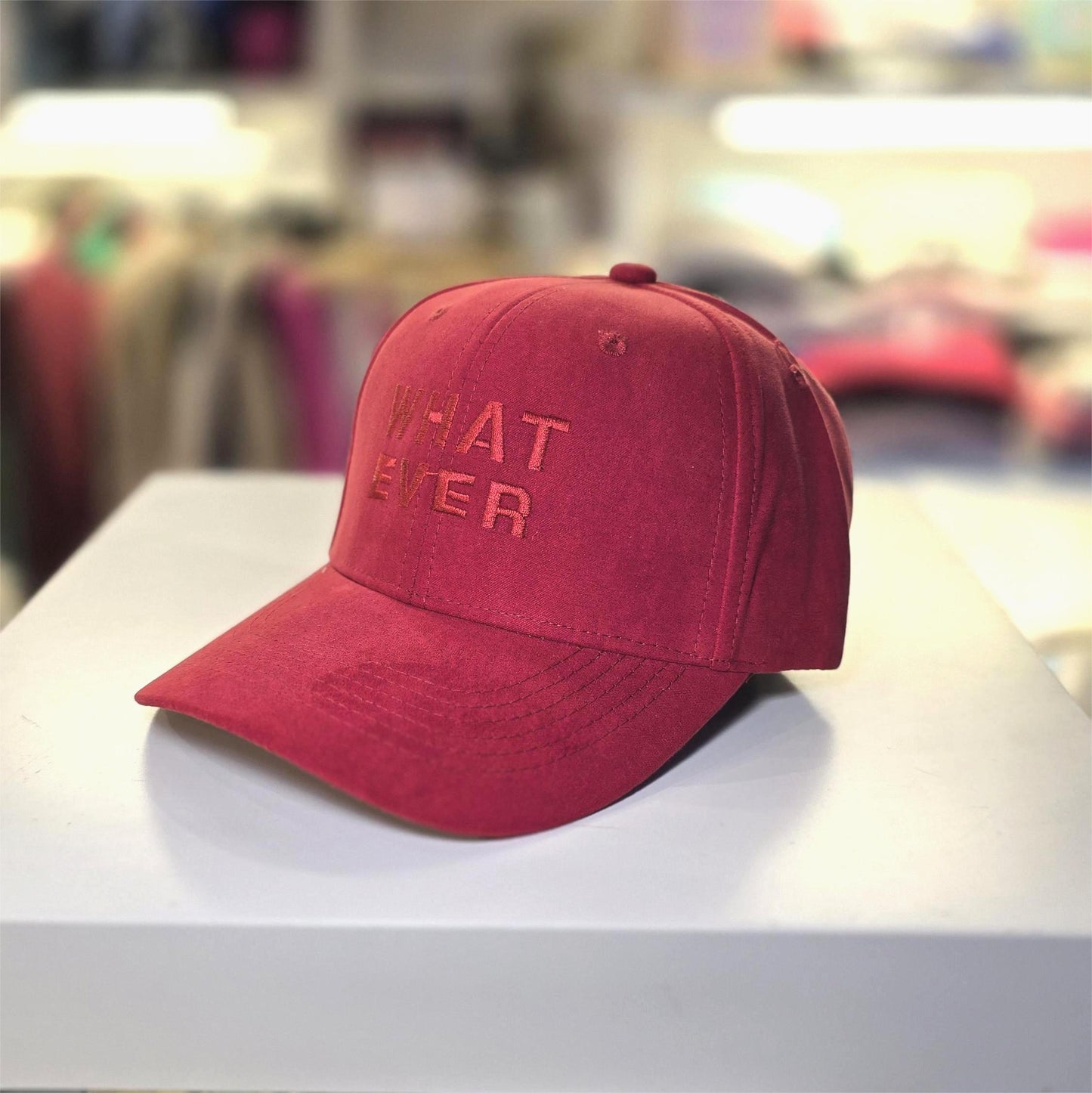 Gorra de gamuza "What Ever"