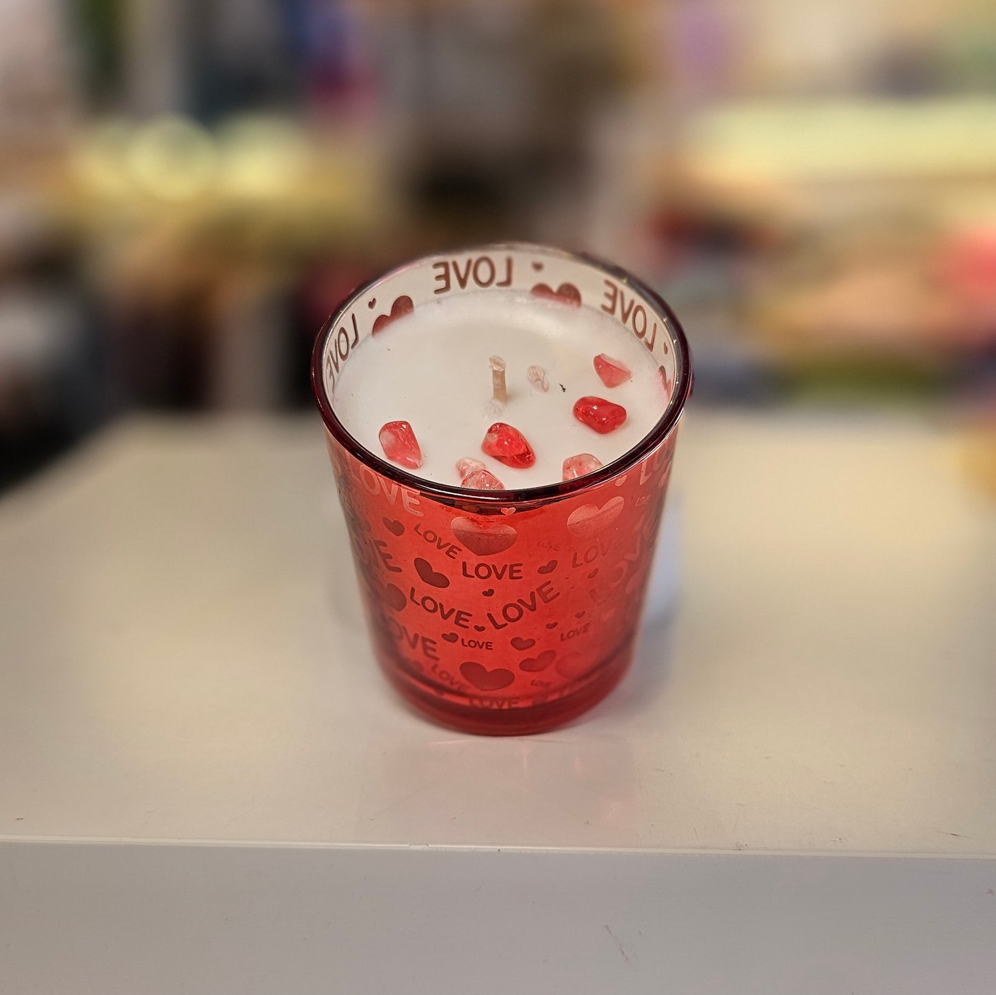 Vela - Vaso Corazones LOVE Bebé