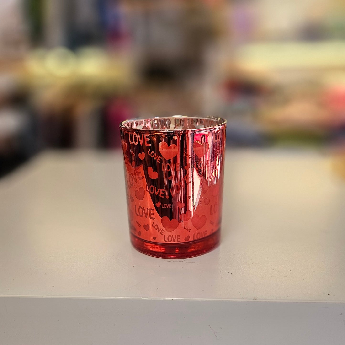 Vela - Vaso Corazones LOVE Bebé
