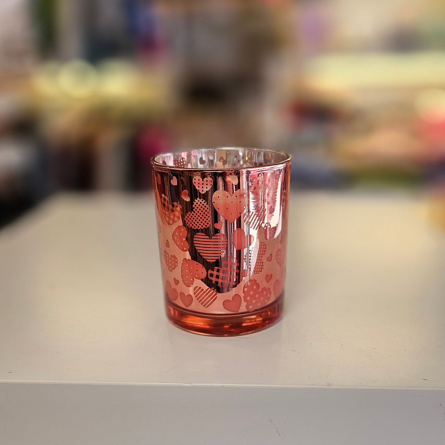Vela - Vaso Corazones LOVE Frutos Rojos