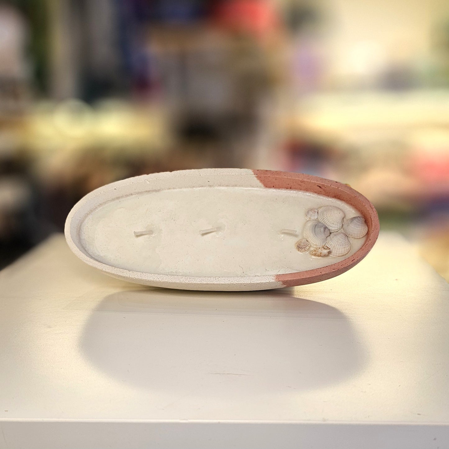 Vela Ovalada Con Conchitas