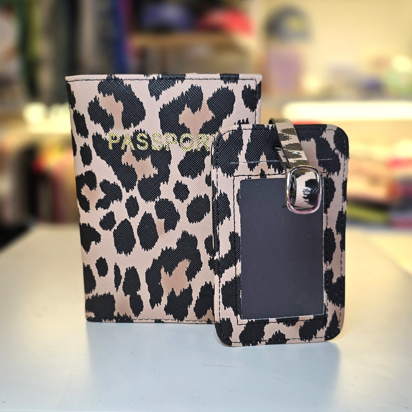 Porta Pasaportes e Identificador de Maleta Animal Print