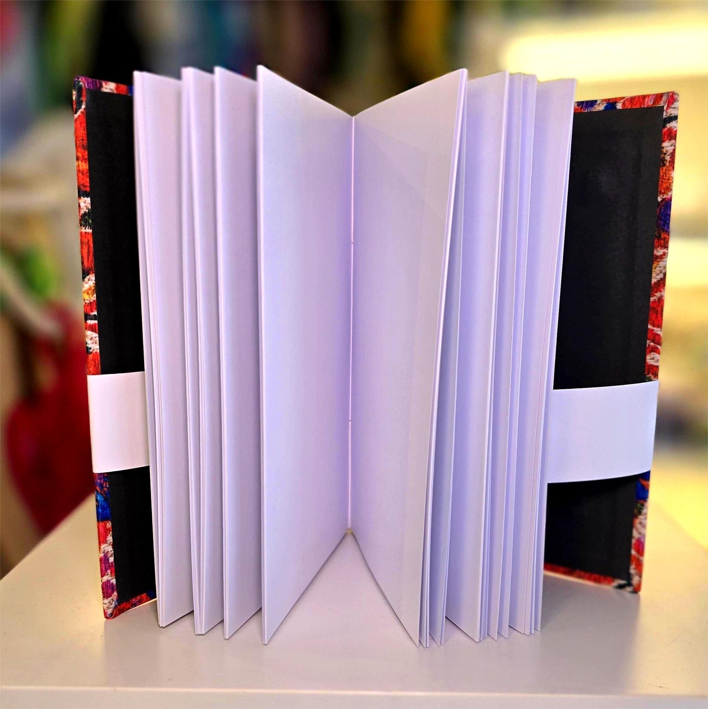 Libreta Flores Pixel | Tela - Hojas Blancas