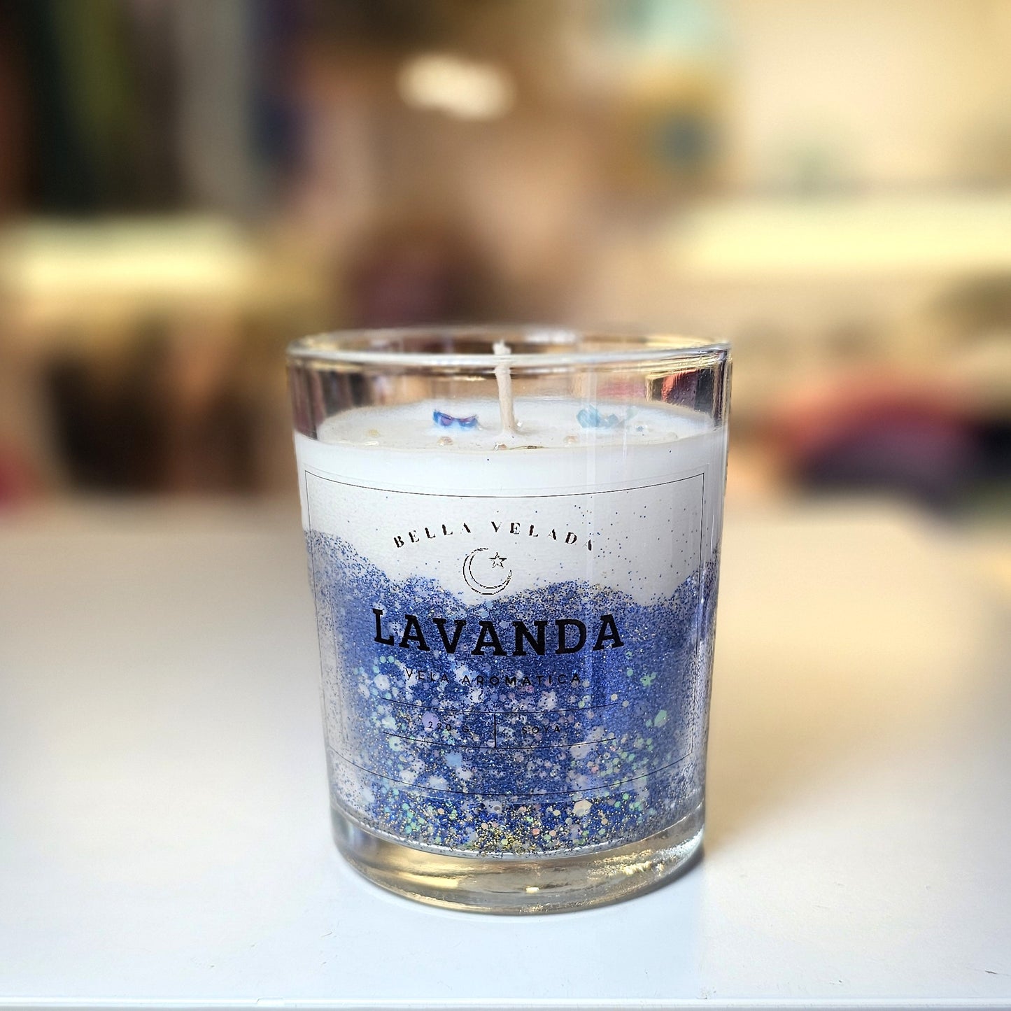 Vela - Lavanda Glitter