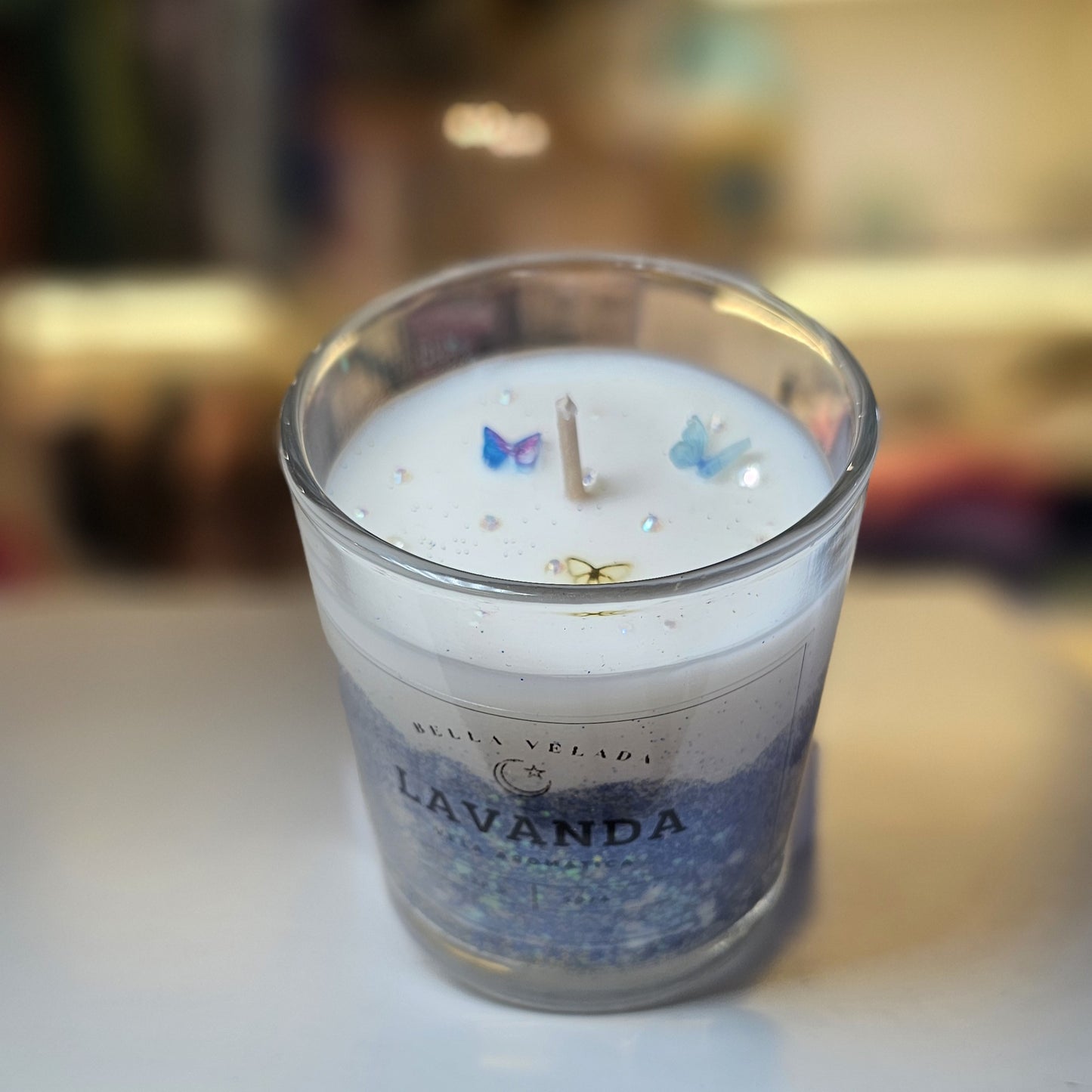 Vela - Lavanda Glitter