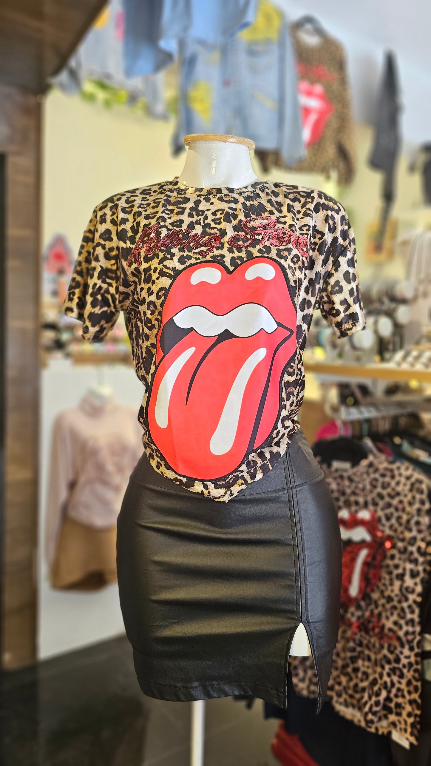 Playera Rolling Stones Animal Print