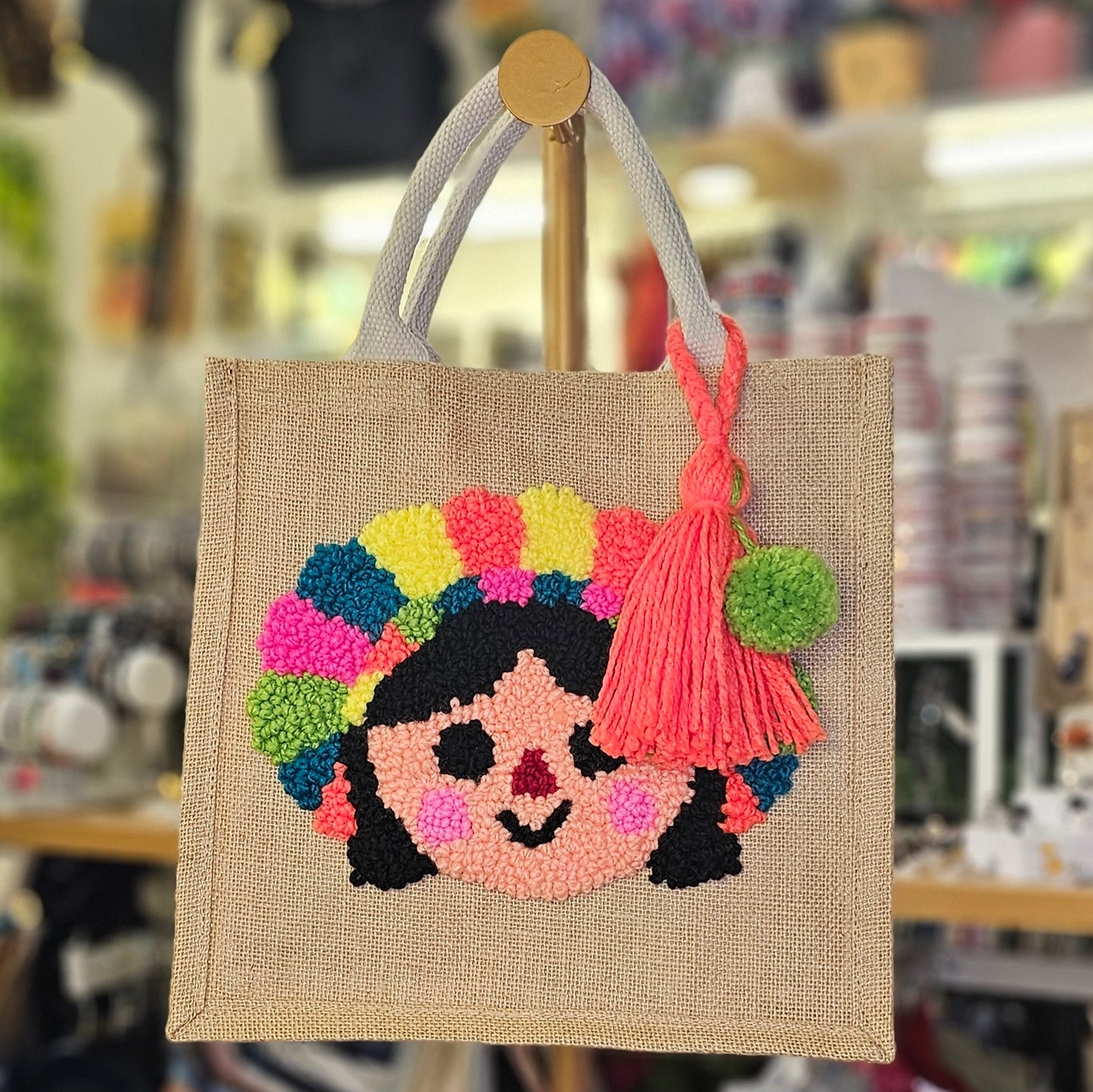 Bolsa De Yute Con Bordado de Lele