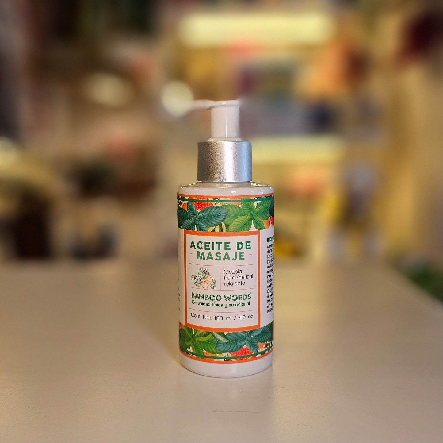 Aceite de Masaje Toronja, Menta y Limón. Cítrico y Refrescante