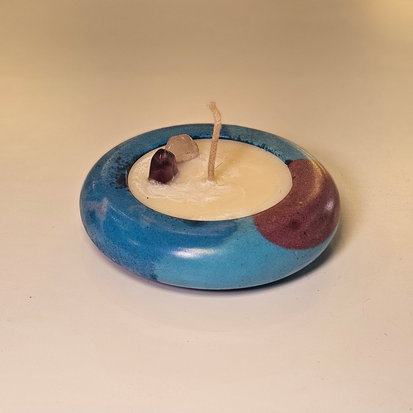 Vela Mini Amatista (Motivación y coraje para alcanzar tus metas)
