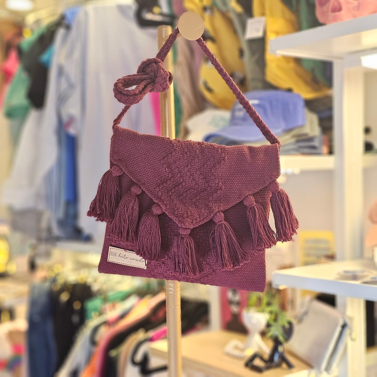 Cross Body Artesanal de Oaxaca Color Vino