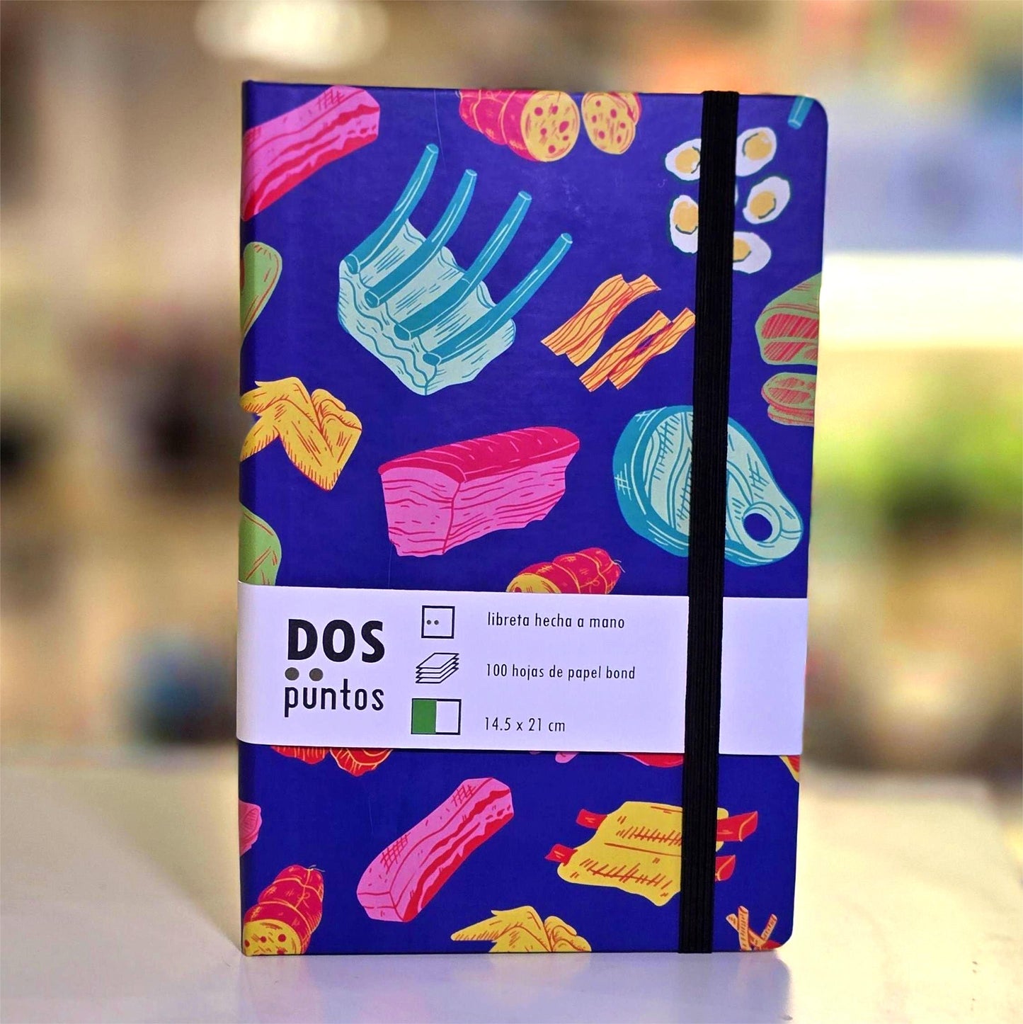 Libreta Pasta Dura - Parrillada- Hojas Vintage