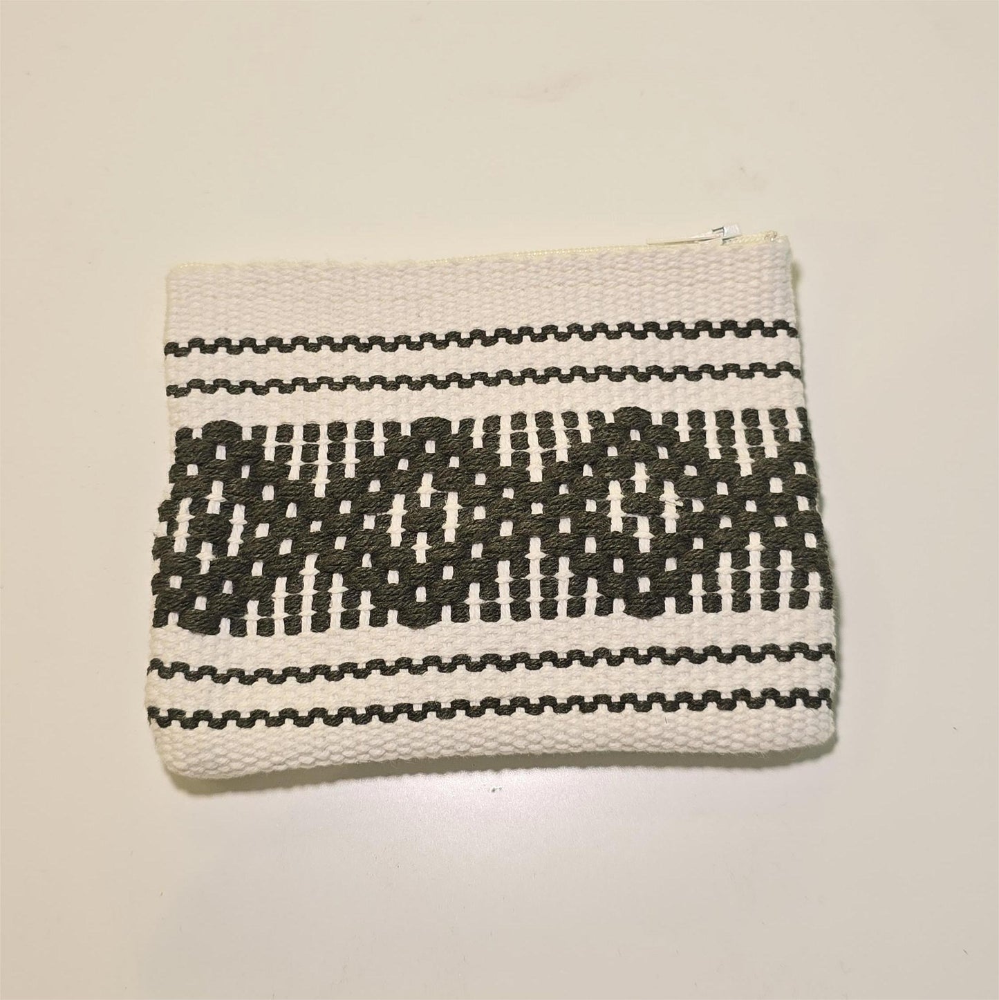 Monedero Artesanal de Oaxaca - Blanco Verde