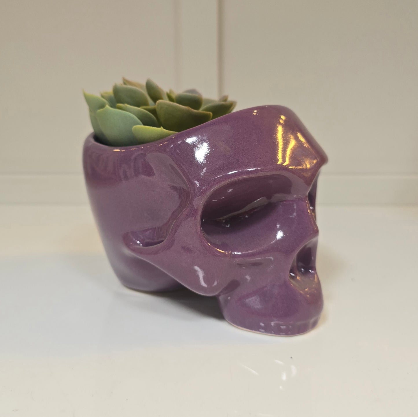💀 Maceta Calavera Lila – Edición Rebel Glam
