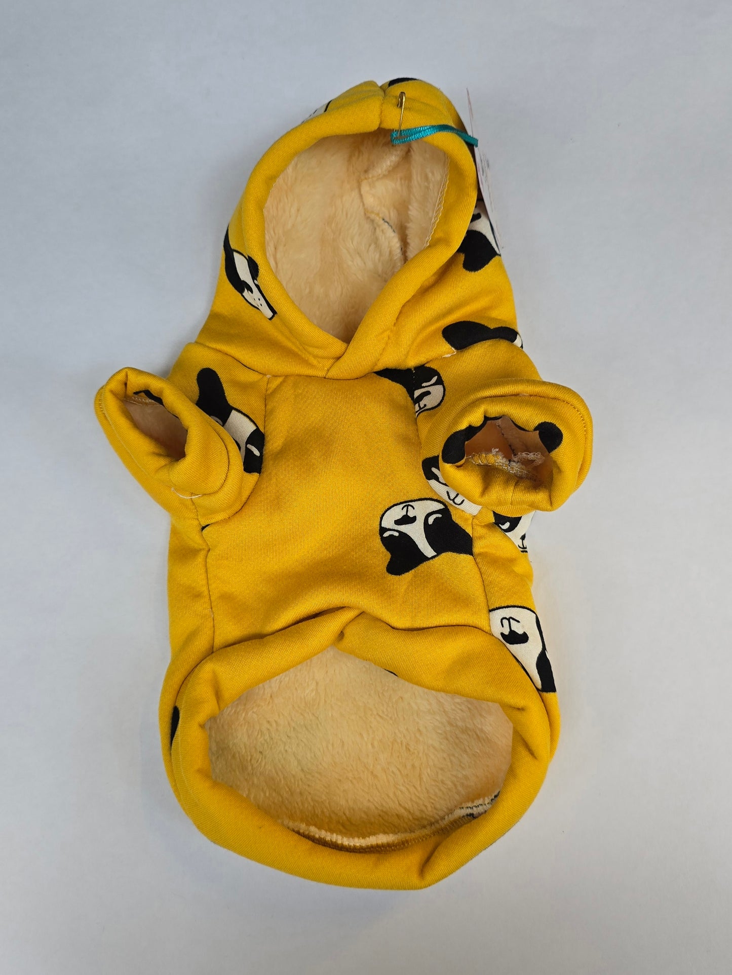 💛 Sudadera amarilla con caritas de perrito