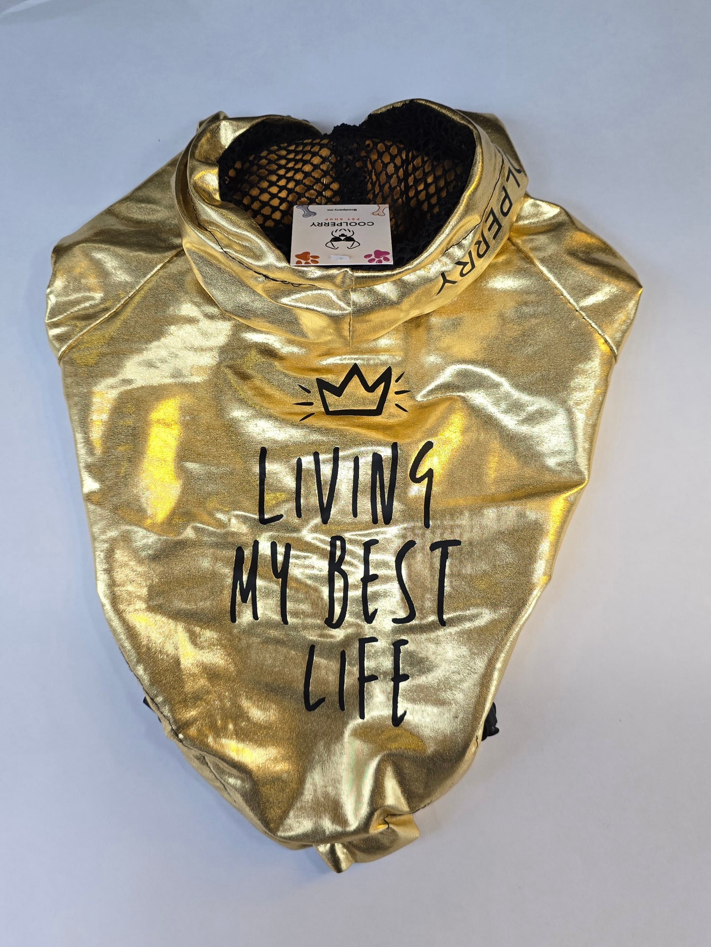 ✨ Chamarra dorada repelente "Living My Best Life"