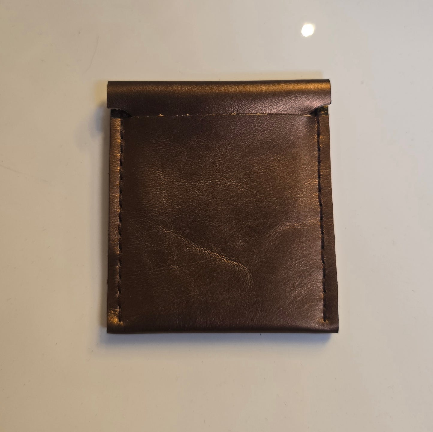 Monedero de piel café