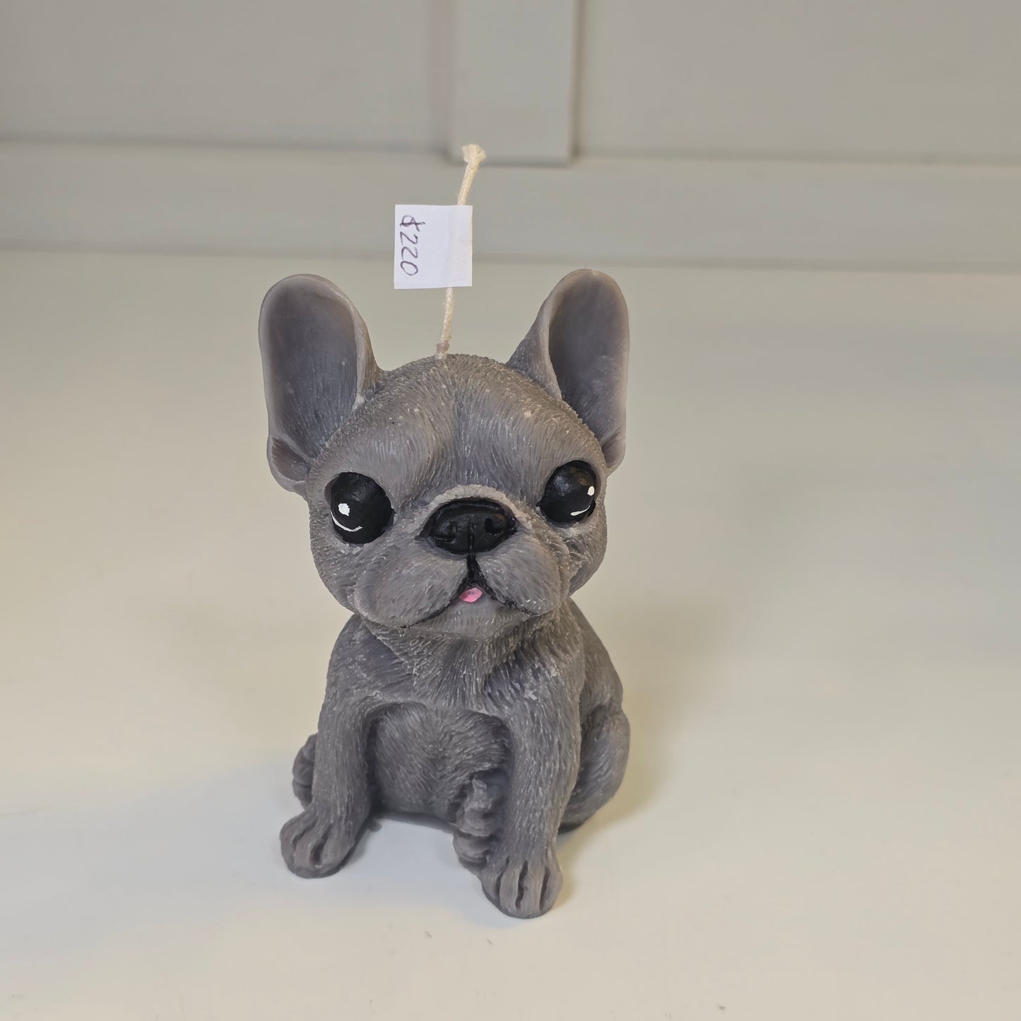 🐾🖤 Vela Perrito Con Orejitas Paradas Gris
