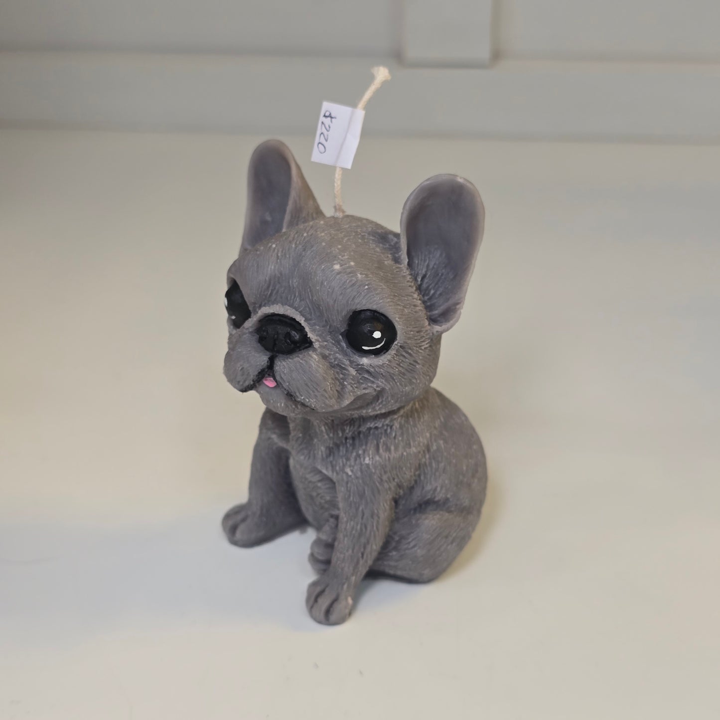 🐾🖤 Vela Perrito Con Orejitas Paradas Gris