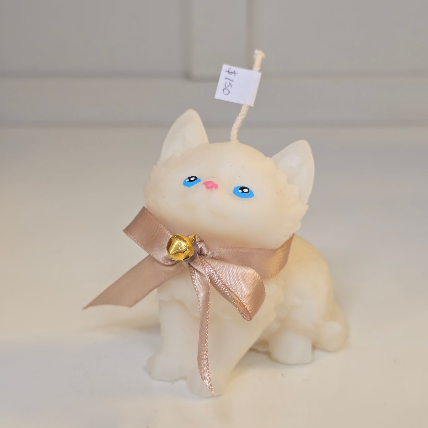 š»š¤ Vela Gatito Blanco con MoƱo