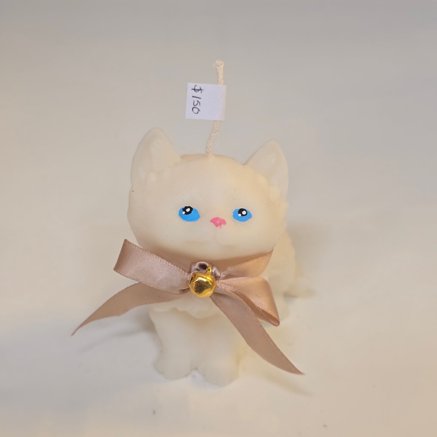 š»š¤ Vela Gatito Blanco con MoƱo