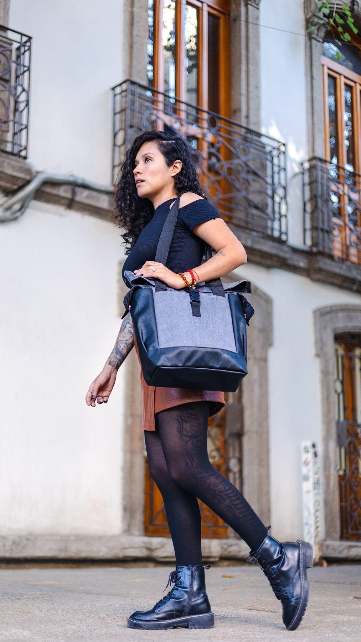 Tote Bag Gris Oscuro