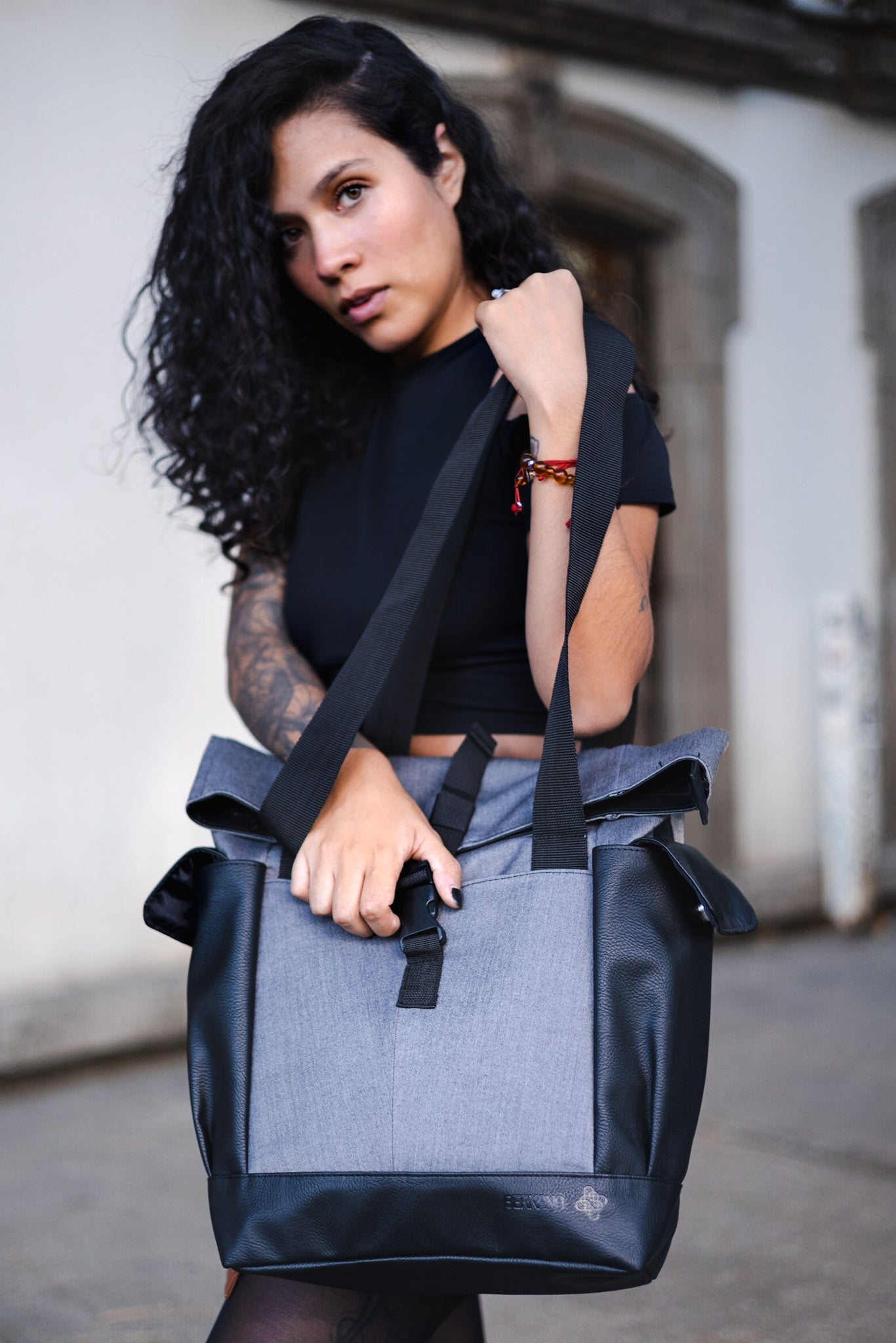 Tote Bag Gris Oscuro