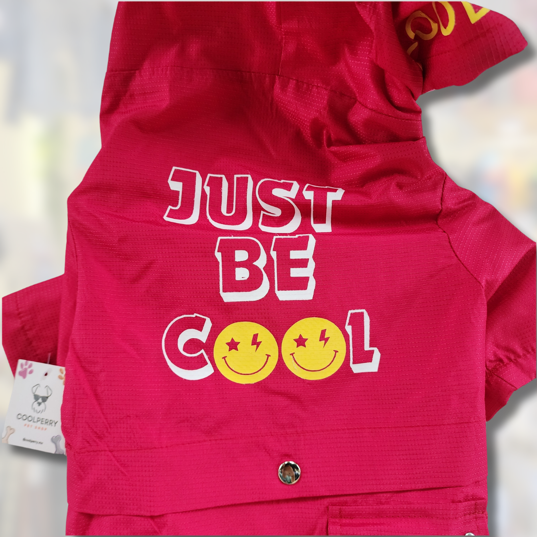 Impermeable JUST BE COOL rosa para Perrito