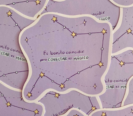 Sticker Es Bonito Coincidir Pero Conectar Es Mágico