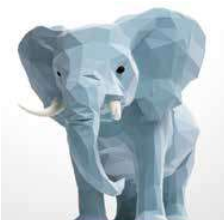 Paint by Numbers - Elefante Geometrico
