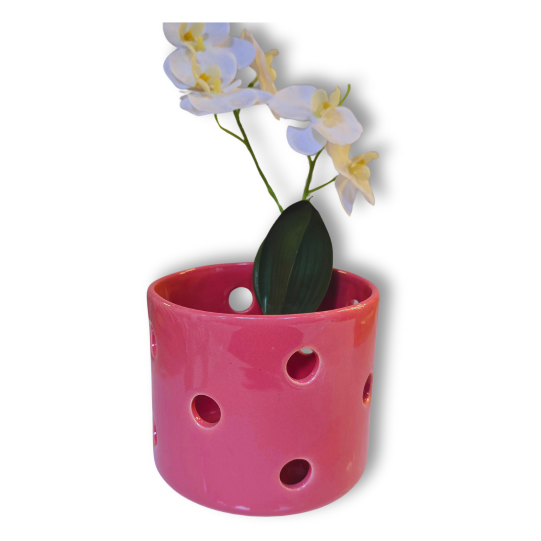🍭🌷 Maceta Orquídea Rosa Chicle – Coqueta, alegre y con mucha onda.