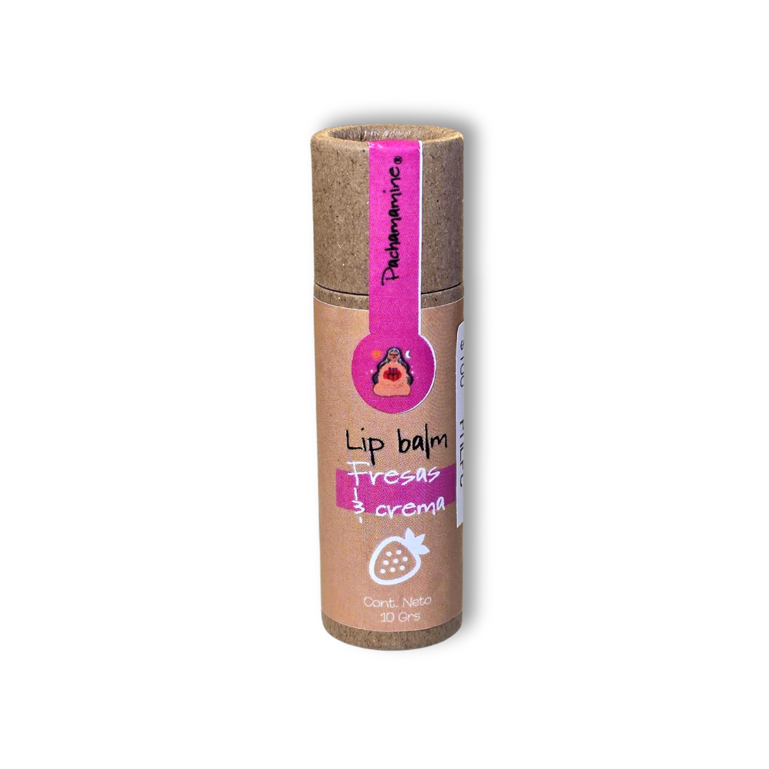Lip Balm FRESAS CON CREMA en Barra
