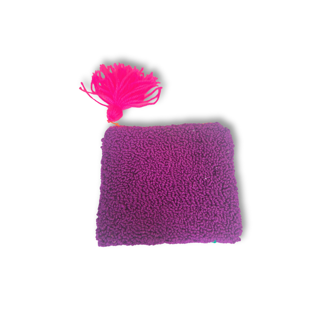 Monedero floral artesanal 🌸✨