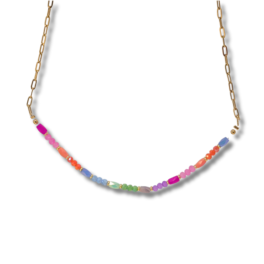 Collar rainbow facetado 🌈