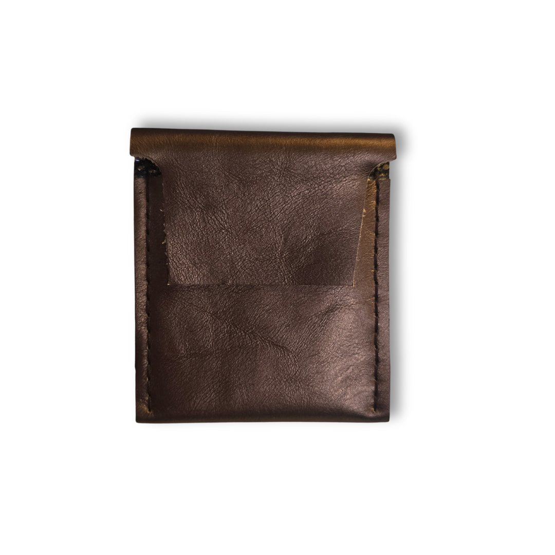 Monedero de piel café