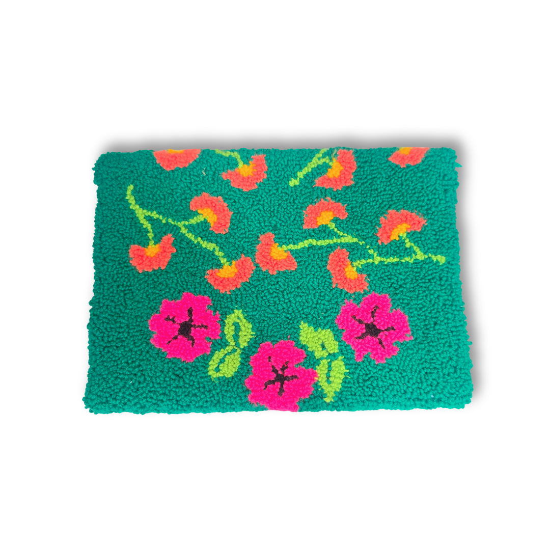 Bolsa de mano floral artesanal 🌺✨