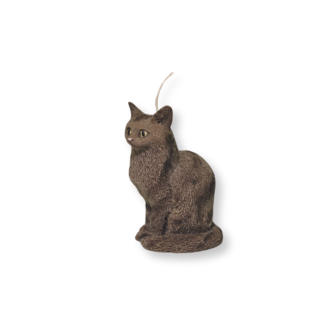 🖤🌙 Vela Gatito Café Obsc Sentado